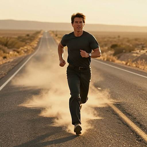 Tom Cruise Running Desert Highway