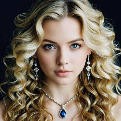 Realistic Portrait of a Blonde Girl