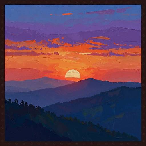 Vibrant Smoky Mountains Sunset