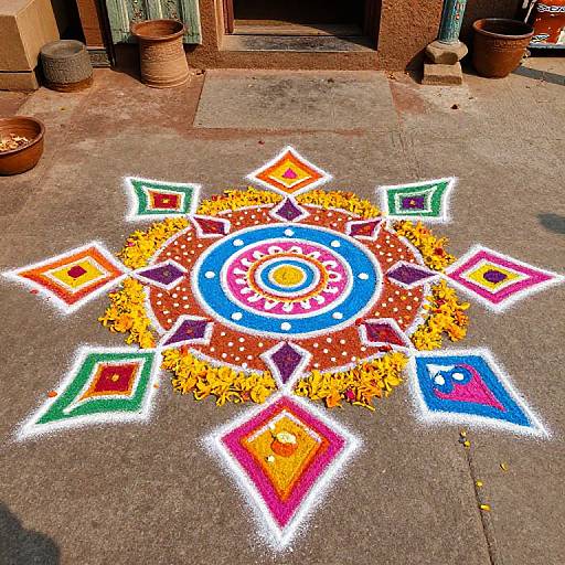 Exquisite Handcrafted Rangoli Patterns