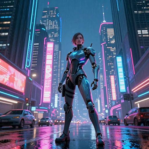 Futuristic Cyberpunk Cityscape