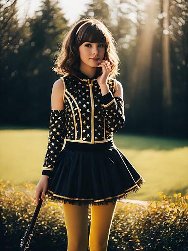 Girl in Photorealistic Pop Star Costume