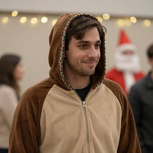 Cheerful Man in Furry Costume Portrait