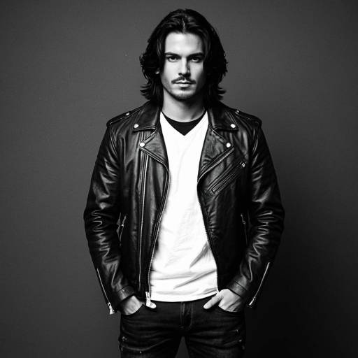 Confident Man in Leather Jacket