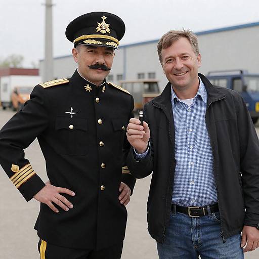 Dynamic Outdoor Portrait of Two Men