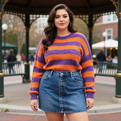 Curvy Woman in Chic City Outfit