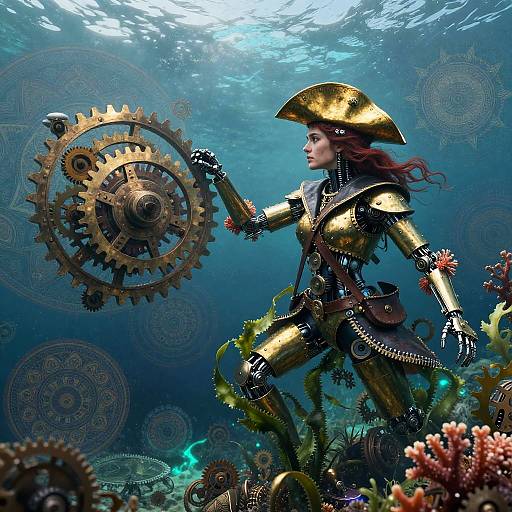 Clockwork Mariner Unspooling into Tidal Gears