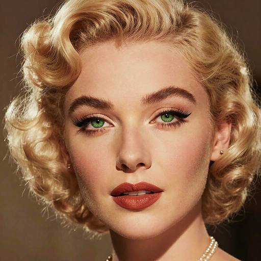 Vintage Glamour Blonde with Winged Eyeliner