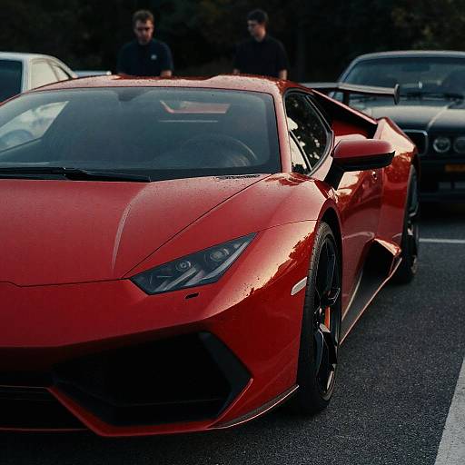 8K Cinematic Red and Black Supercar