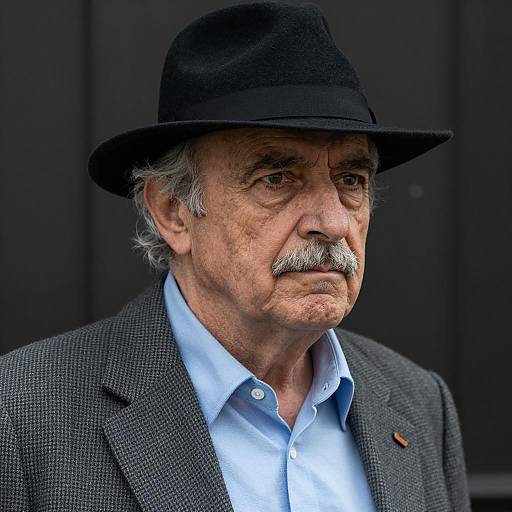 Serious Elderly Man in Classic Attire