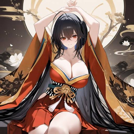 Azurlane Character with Long Black Hair