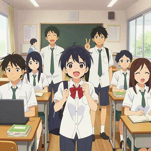 Cheerful Anime School Life Scenes