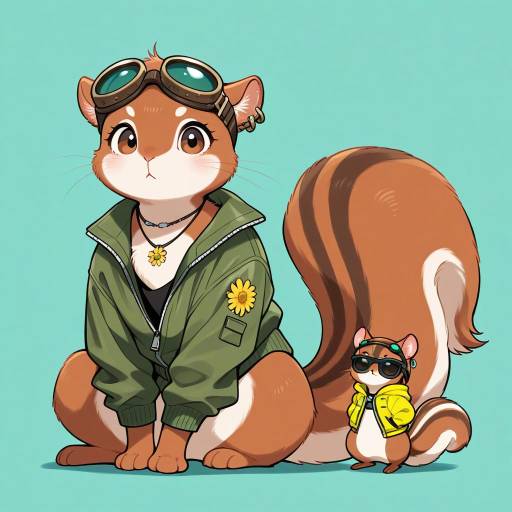 Stylish Squirrel with Chestnut Eyes Stylish Squirrel with Chestnut Eyes