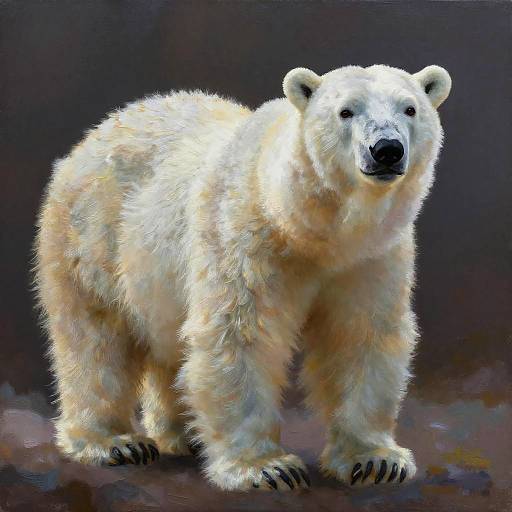 Glowing Realistic Polar Bear Character