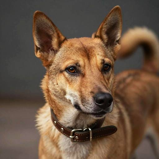 Vintage Collar Dog Portrait