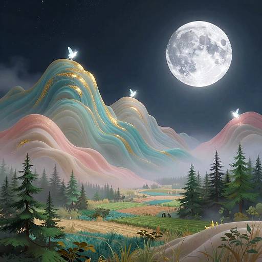 Ethereal Nocturne with Glowing Fairies