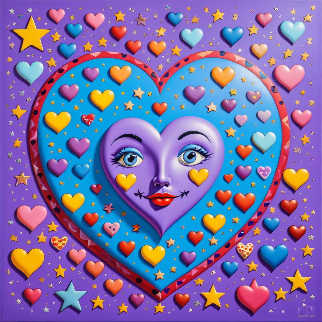 Whimsical Heart in Pop Surrealism