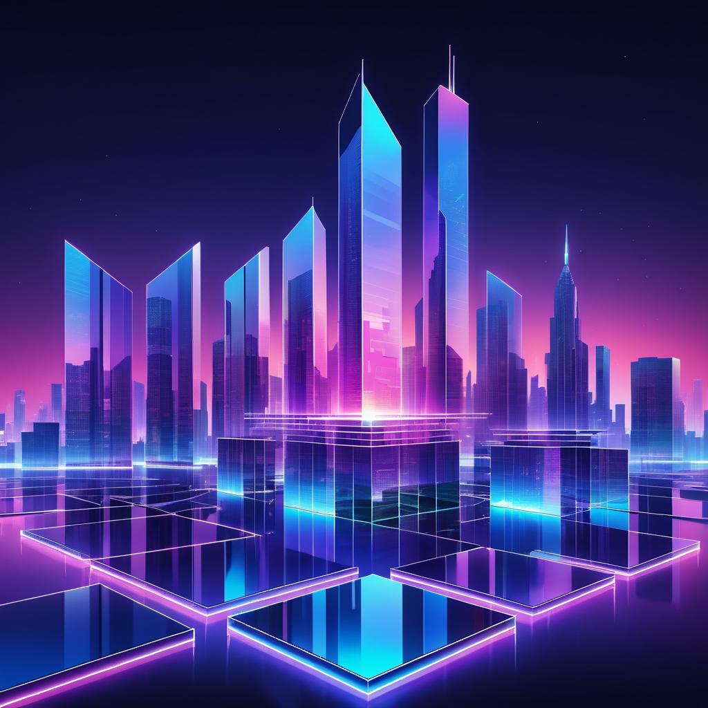 Futuristic Bitcoin Cityscape Art