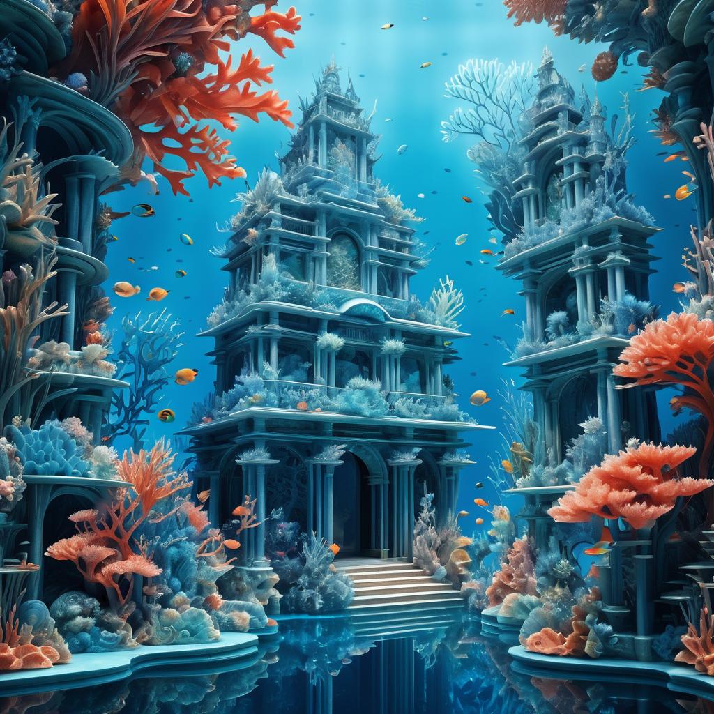 Surreal Underwater Coral Sanctuary Art