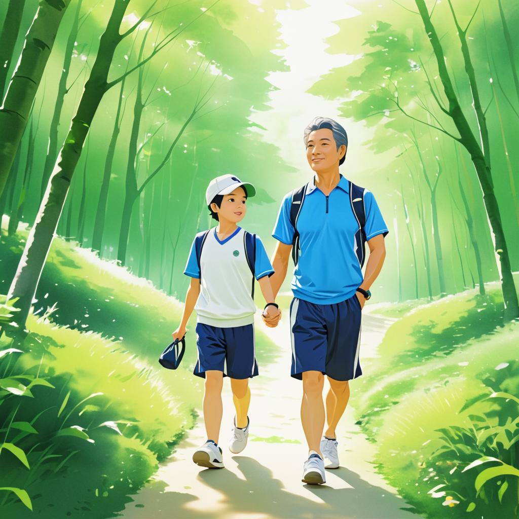 Heartfelt Bond: Father and Son in Nature