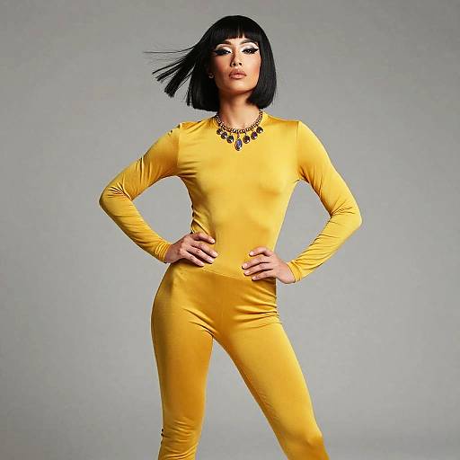 Dynamic Androgynous High-Fashion Pose