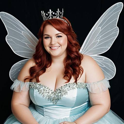 Plus Size Tooth Fairy in Blue Dress with Wings