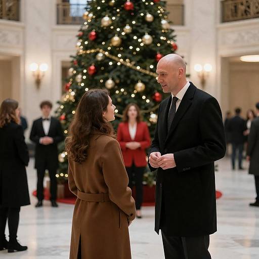Formal Christmas Conversation in Grand Hall