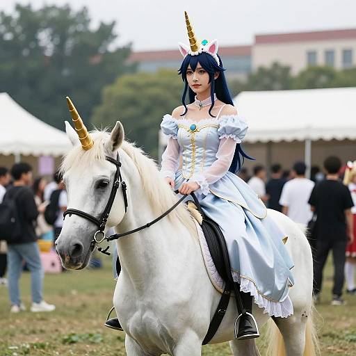 Unicorn Princess Riding at Cosplay Festival
