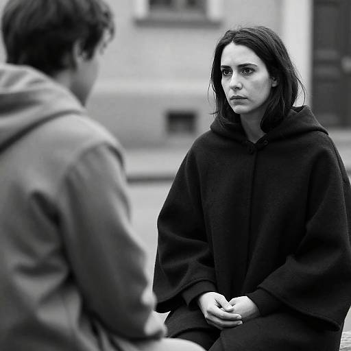 Mysterious Encounter in Monochrome