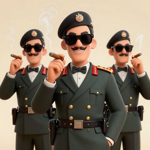 Evil Italian Generals Photorealistic