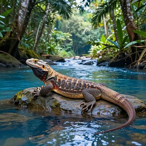 Majestic Komodo Dragon by River