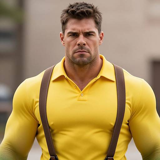 Muscular Man in Hulk-Inspired Costume