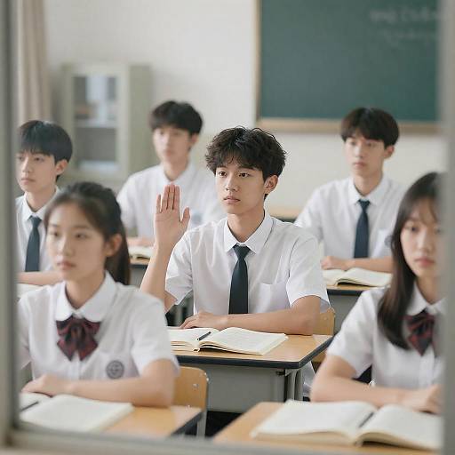 Classroom Scene with Focused Students