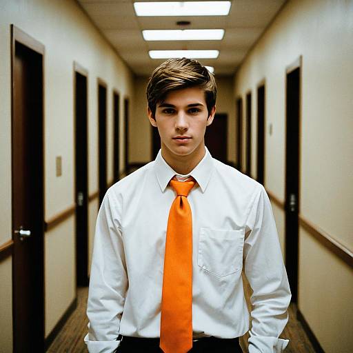 Teenage Man in Semi-Formal Attire