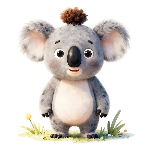 Cute Toddler Koala Character Illustration