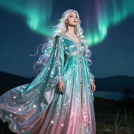 Aurora Empress in Opalescent Gradient Dress