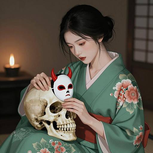 Mystical Portrait of East Asian Woman