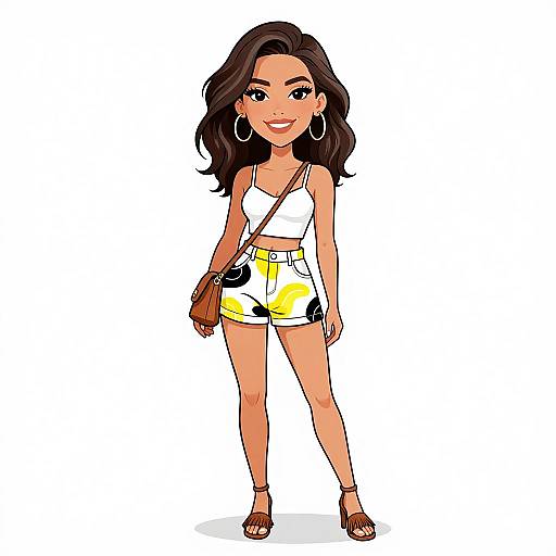 Smiling Woman in Casual Summer Outfit