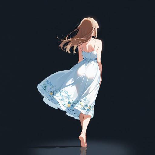 Elegant Chic Woman in Floral Sundress Elegant Chic Woman in Floral Sundress