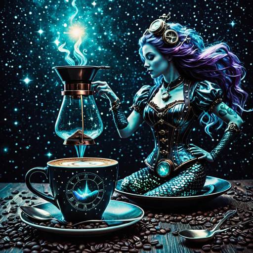 Celestial Mermaid with Steampunk Coffee Creations Celestial Mermaid with Steampunk Coffee Creations