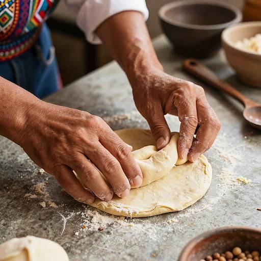 Artisan Mexican Sope Preparation Close-Up