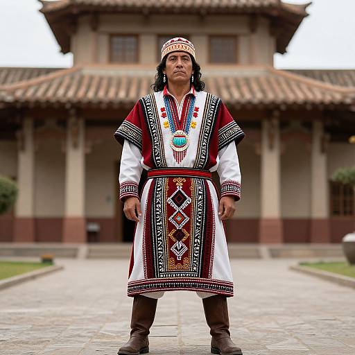 Inca Man in Traditional Costume