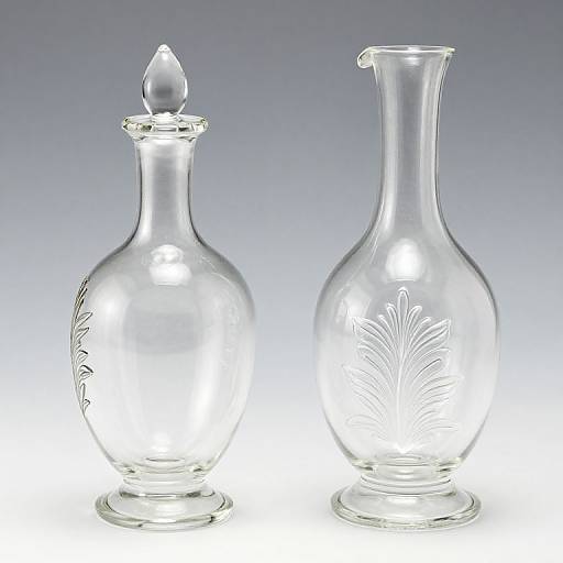 Pair of Bohemian Glass Decanters