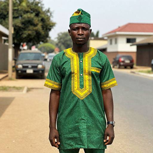Traditional Ghanaian Man in Costume