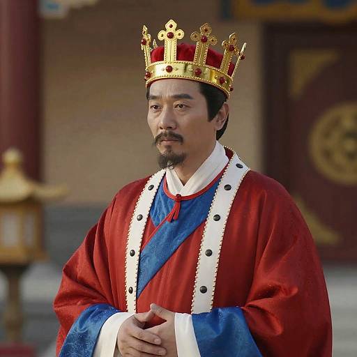 Majestic King in Regal Robes