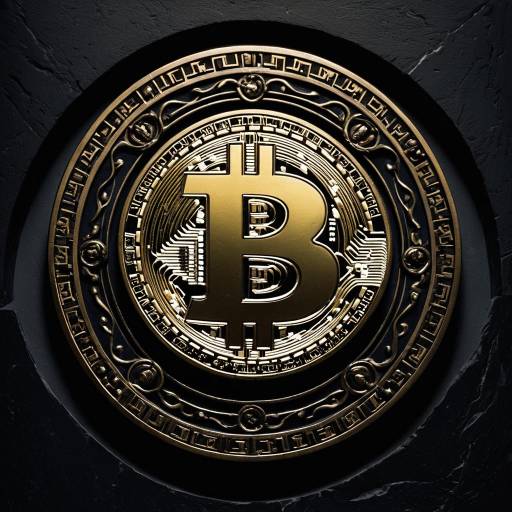Bitcoin Logo with Renaissance Style Artwork
