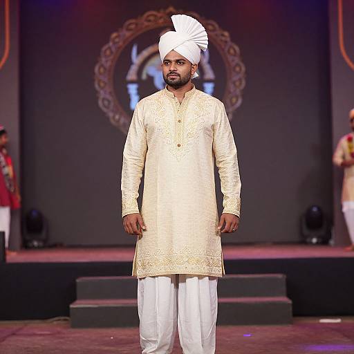 Man in Traditional Indian Festival Attire