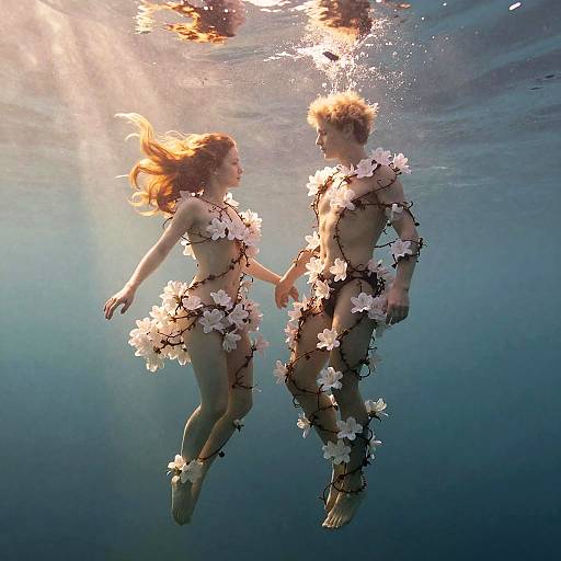 Interconnected Human Bodies with Azalea Vines