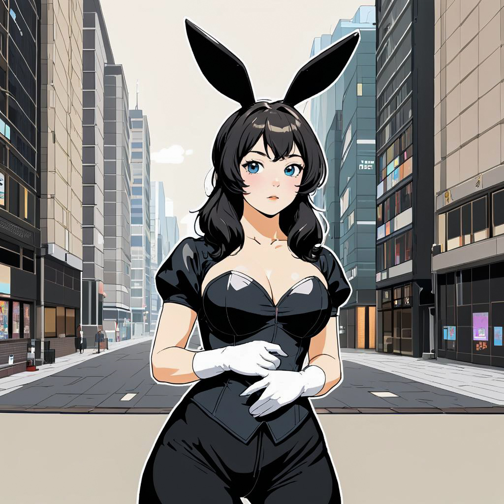 Awkward Librarian in Bunny Girl Outfit