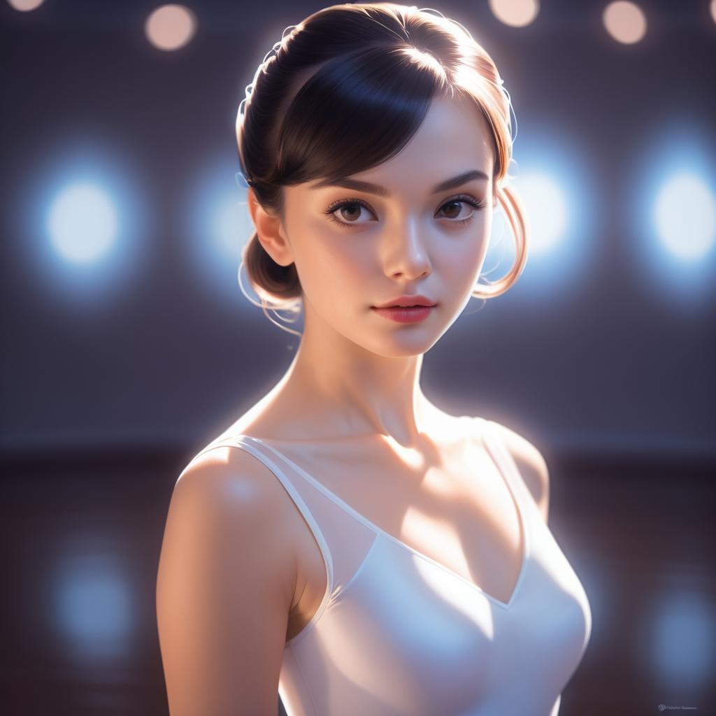 Elegant Ballerina Portrait in Soft Lighting